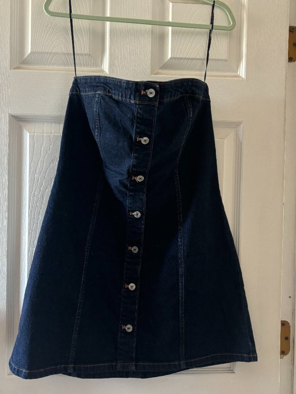 Abercrombie & Fitch Strapless Denim Mini Dress size Large